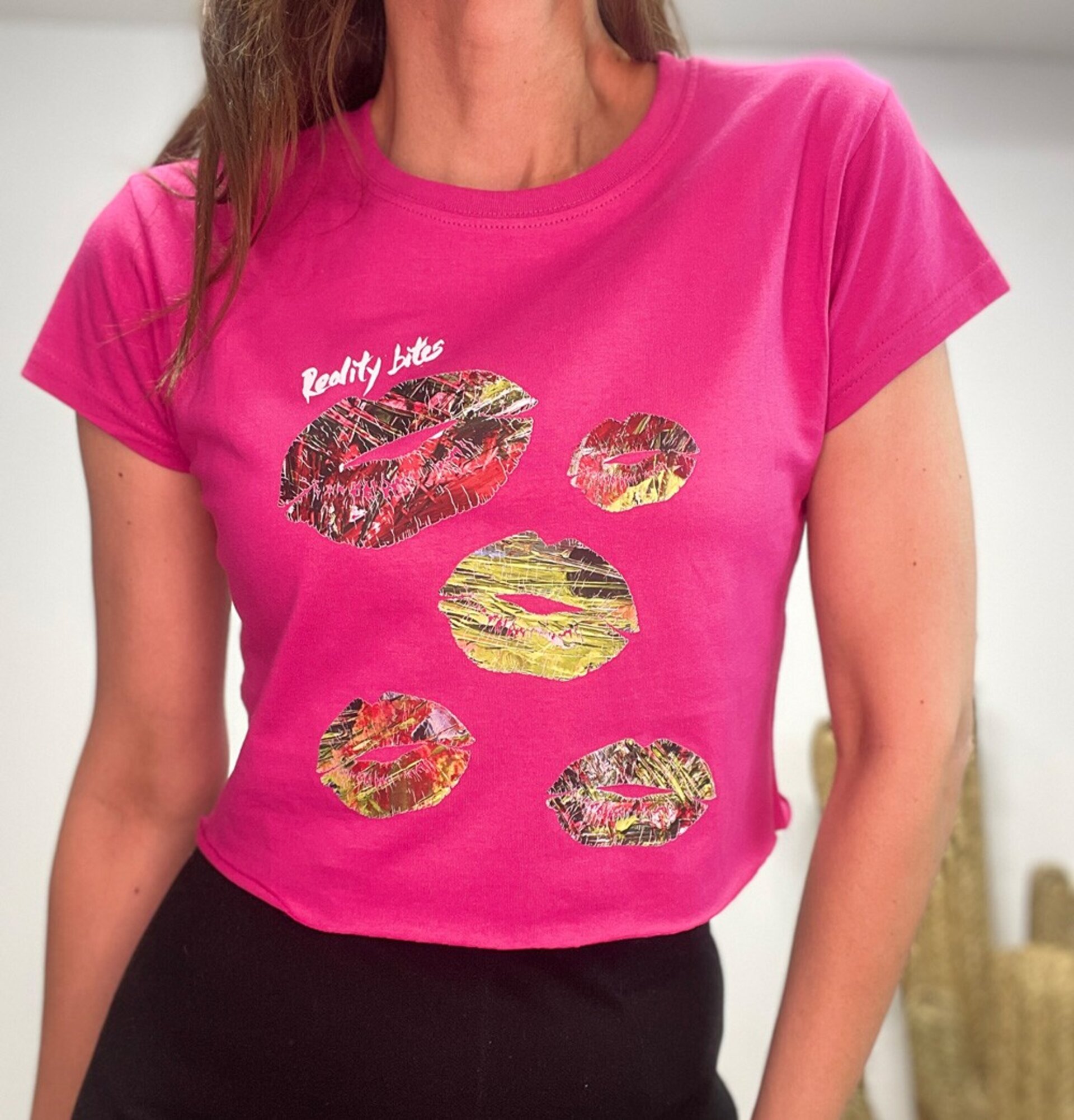 Camiseta R.B. fuxia corta - 2